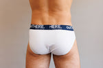 Men's Relaxed Brief - White/Navy