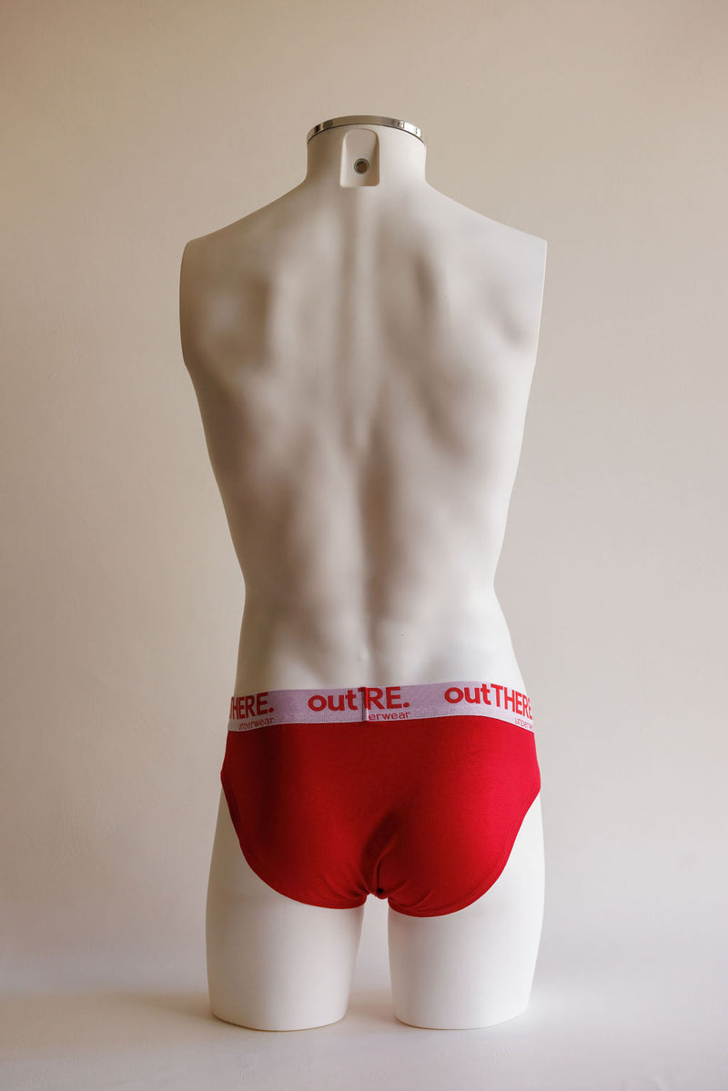 Men's Relaxed Brief - Red