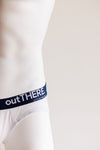 Men's Relaxed Brief - White/Navy