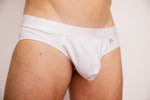 Men's Cotton Brief - White