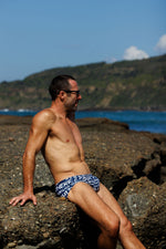 outTHERE Graphic Swim brief - Navy
