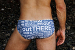 outTHERE Graphic Swim brief - Grey