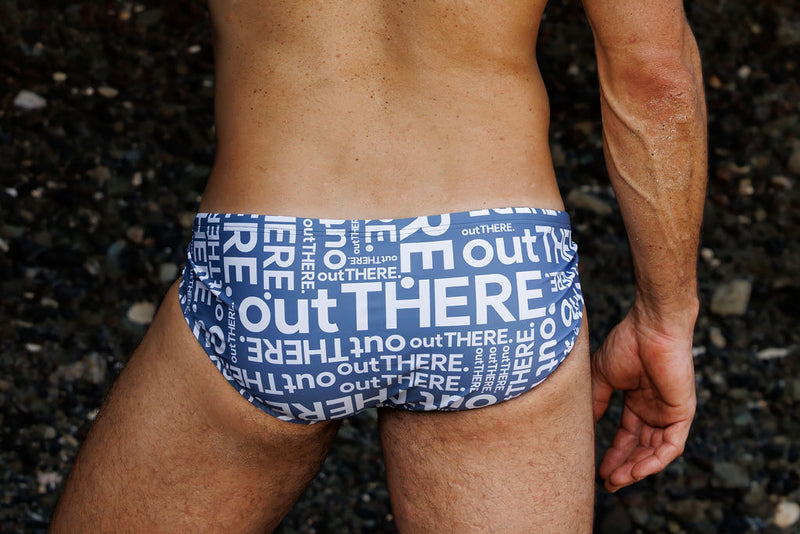 outTHERE Graphic Swim brief - Grey