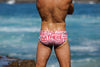 outTHERE Graphic Swim brief - Red