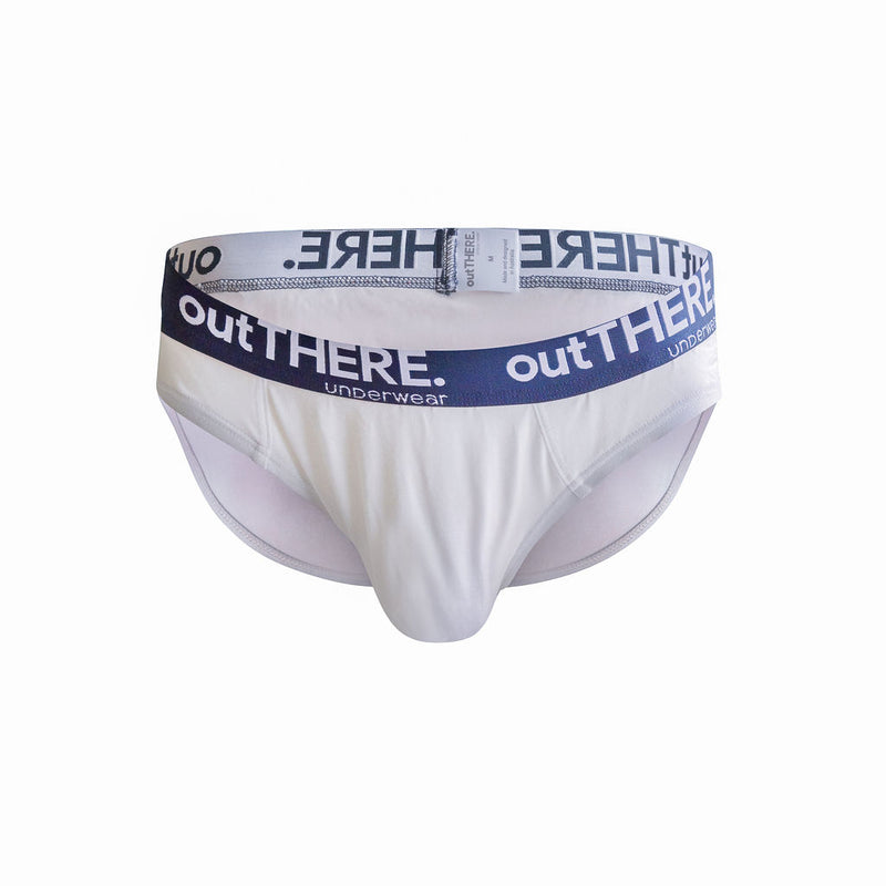 Men's Relaxed Brief - White/Navy